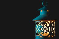Blue and White Floral Candle Lantern