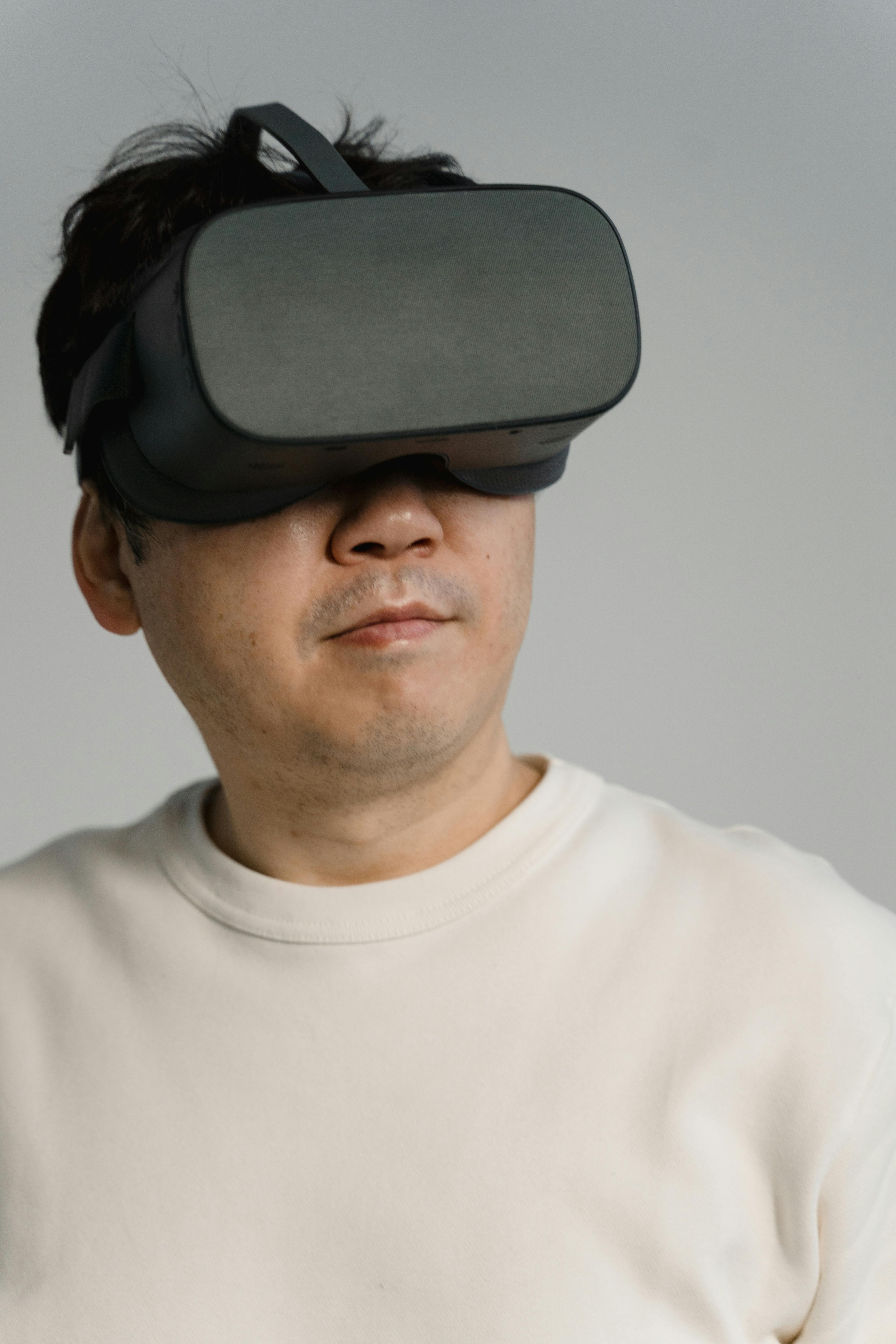 a man wearing a vr headset