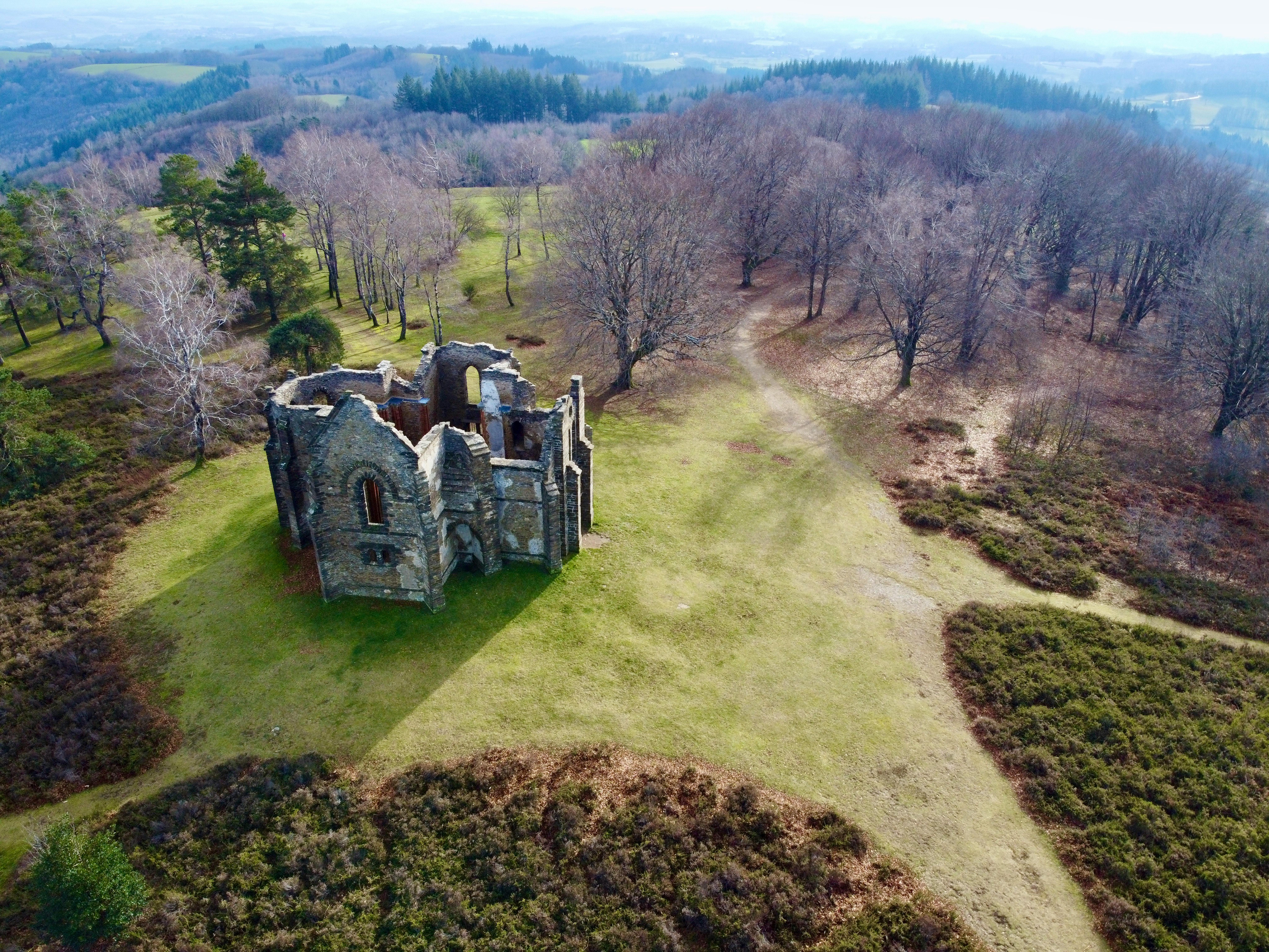 The Ruined Chapel of Mont Gargan in SaintGilleslesForêts, France