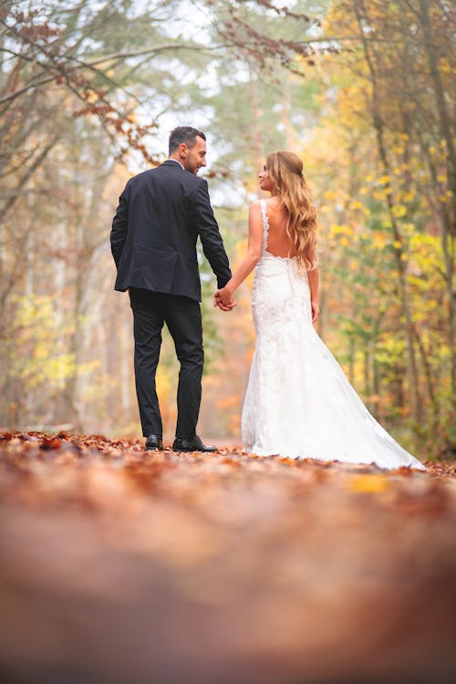 Free Married Couple in a Fall  Stock Photo