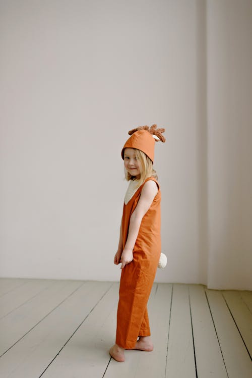 Free Little Girl Wearing a Costume Stock Photo