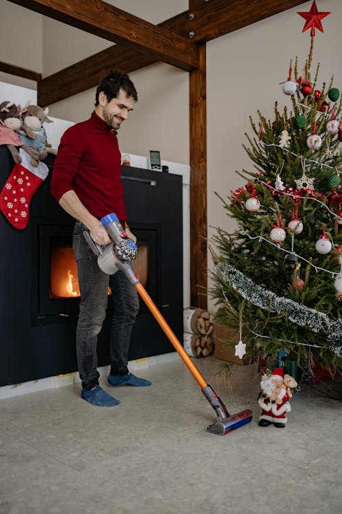 Fotos de stock gratuitas de adornos de navidad, árbol de Navidad, chimenea