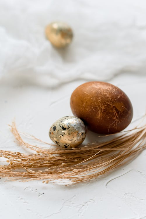 イースター, ウズラの卵, さびれたの無料の写真素材