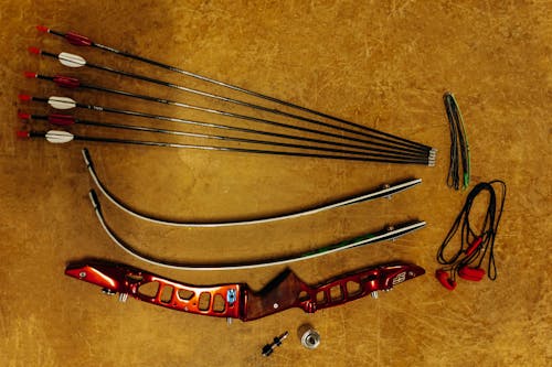 Free Unassembled Recurve Bow Stock Photo