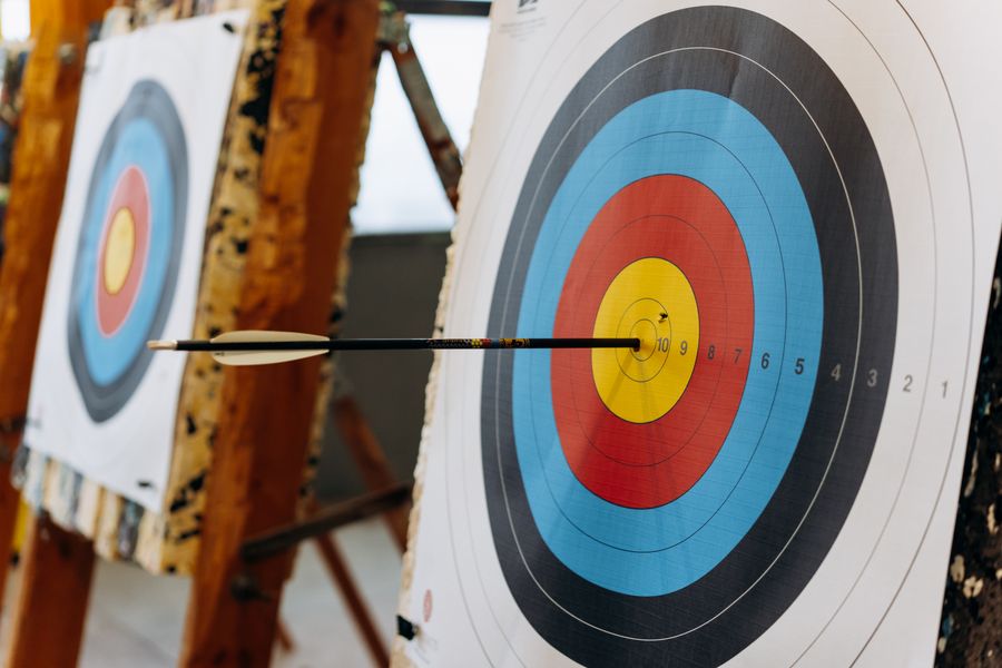 Arrows on the bullseye at Pradnya Archery Academy