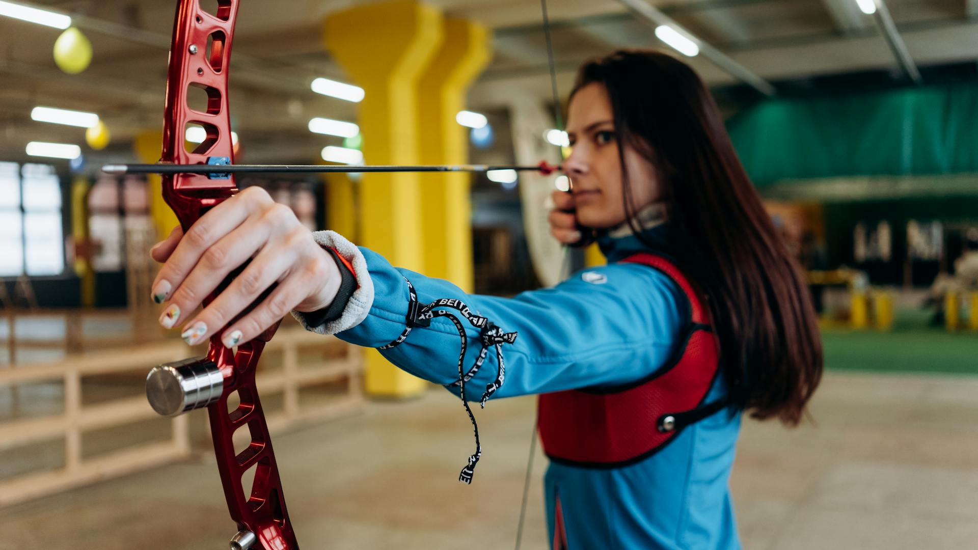 Archer Aiming a Target