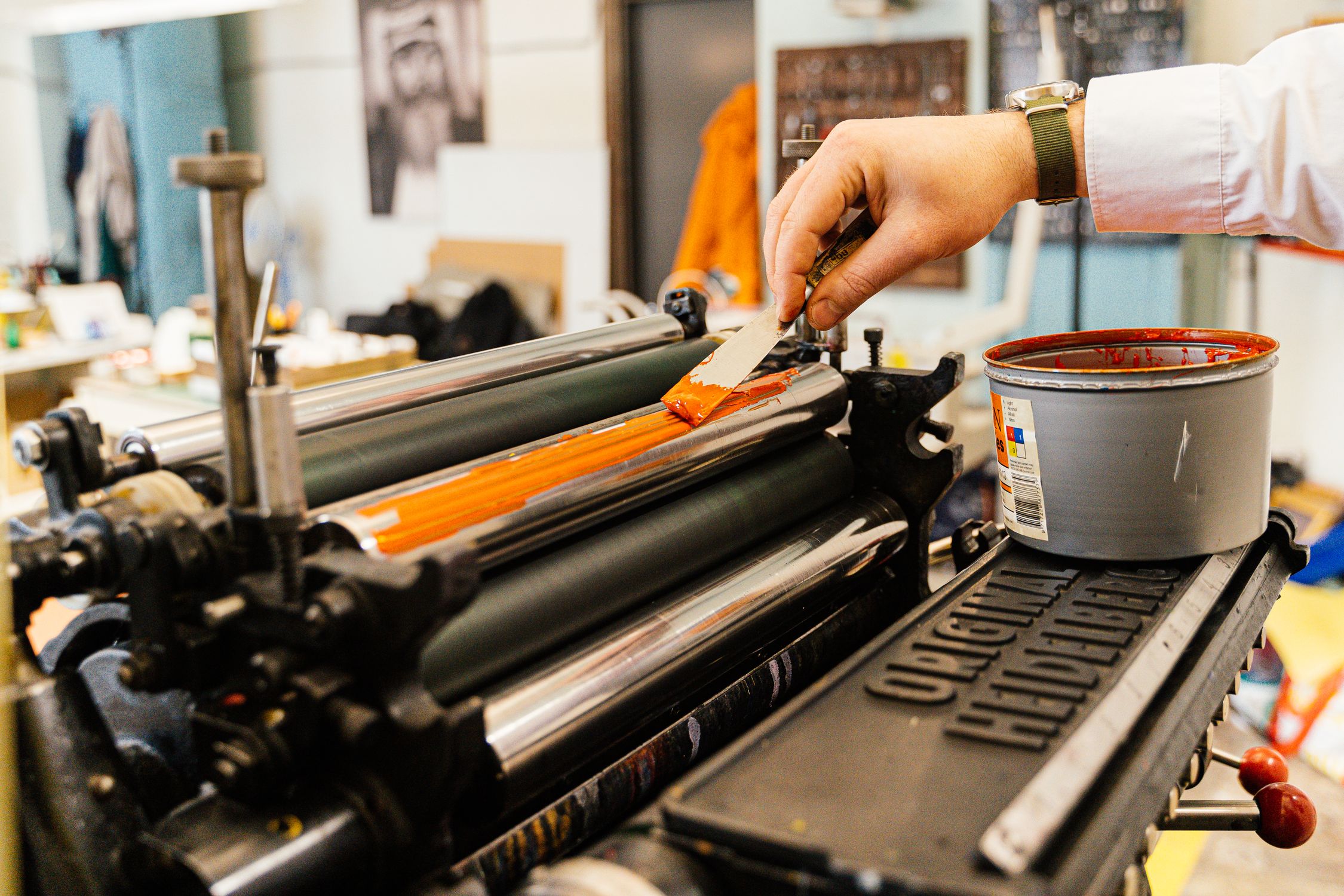 Close up of a Printing Machine · Free Stock Photo