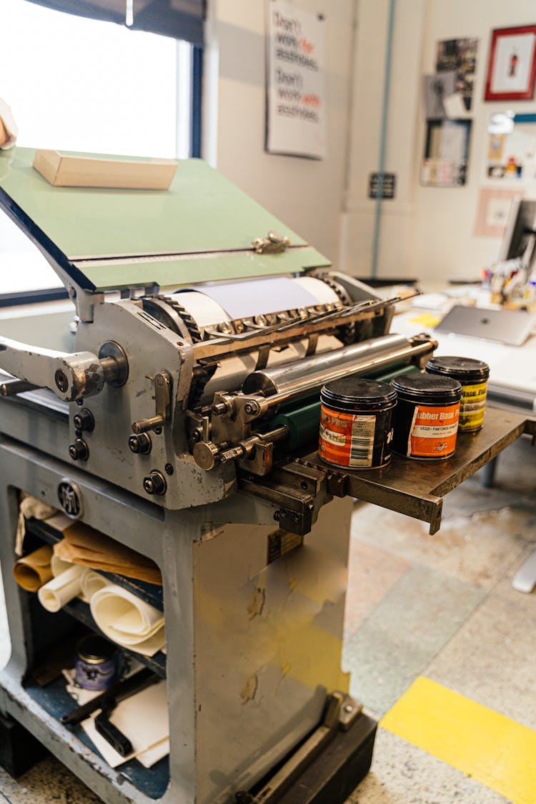 Industrial Printer In Workshop