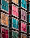Colorful Glass Balconies