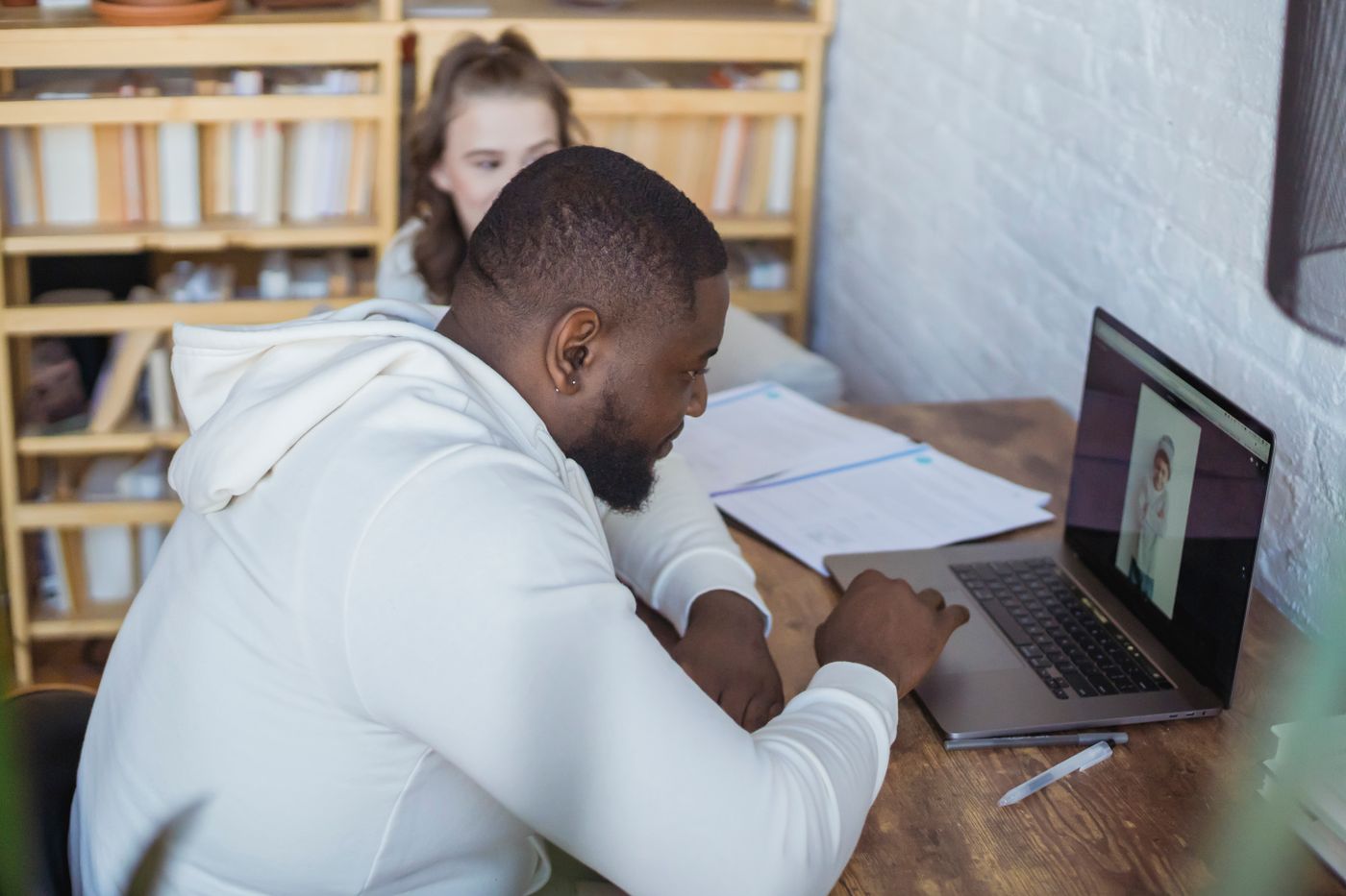 Entrepreneur working on a laptop and developing a business project