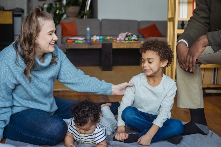 Multiethnic Family Having Spare Time Together