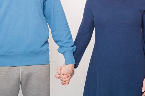 Free Close-up of an elderly couple holding hands, emphasizing love and connection. Stock Photo