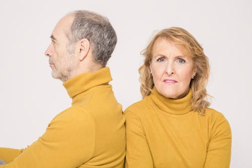 Elderly Couple Wearing Matching Outfit