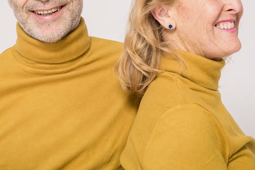 Elderly Couple Wearing Matching Outfit