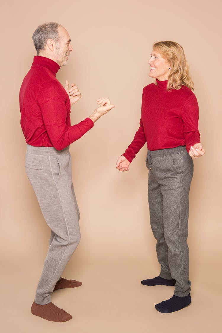 Couple Wearing Matching Outfit