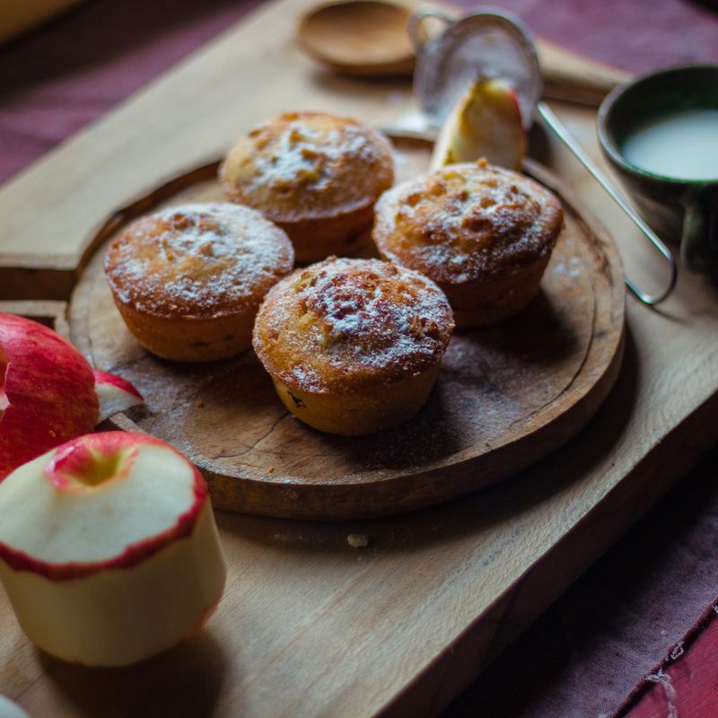 Pomegranate Cardamom Muffins