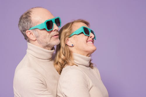 Elderly Couple Wearing Matching Outfit