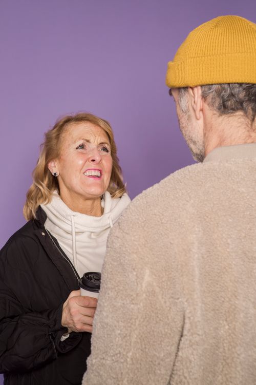 dating for middle age – mature couple in warm conversation