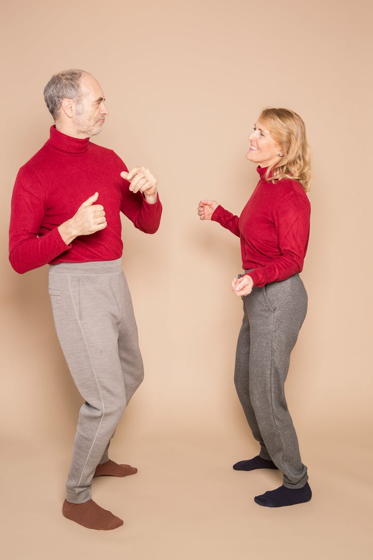 Couple Wearing Matching Outfit