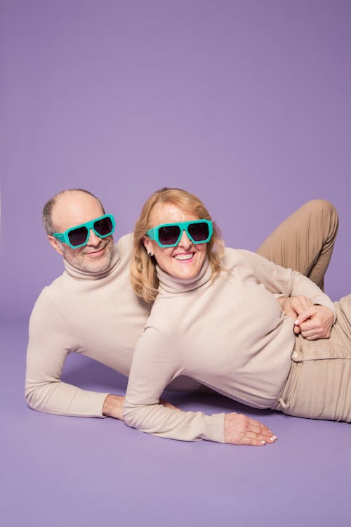 Elderly Couple Wearing Matching Outfit