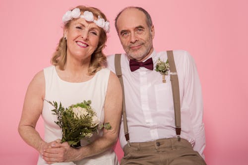 Elderly Couple Happily Married