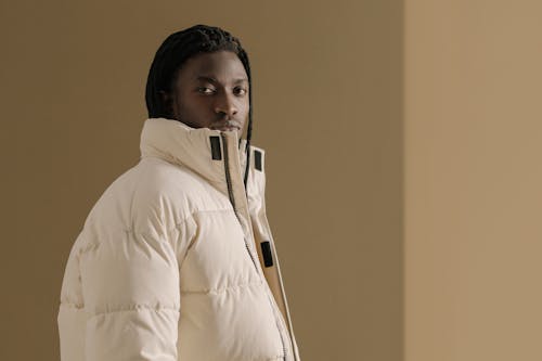 Man in White Winter Coat