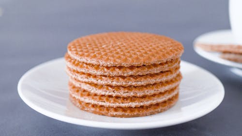 Free 
A Stack of Stroopwafel Cookies Stock Photo
