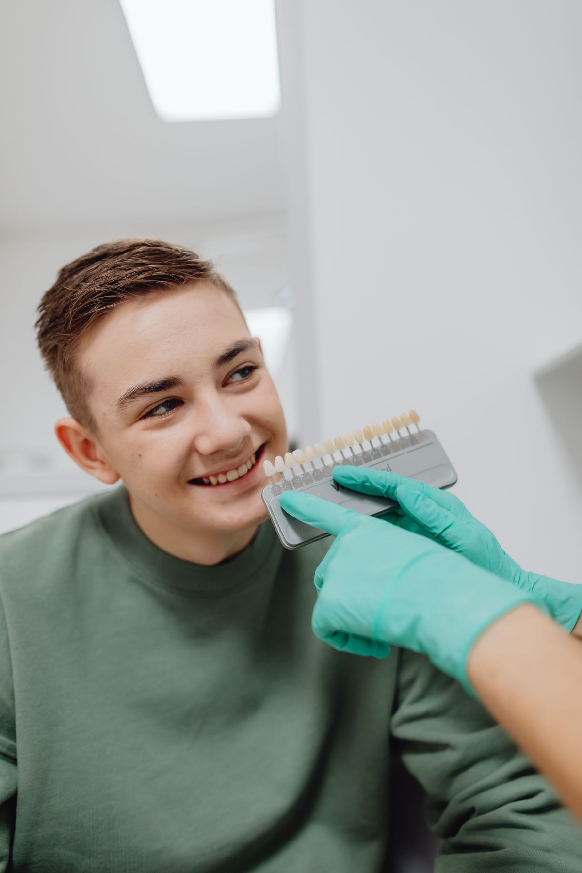 Close-up of a bright, white smile after professional whitening