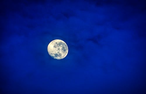 Photograph of a Full Moon at Night
