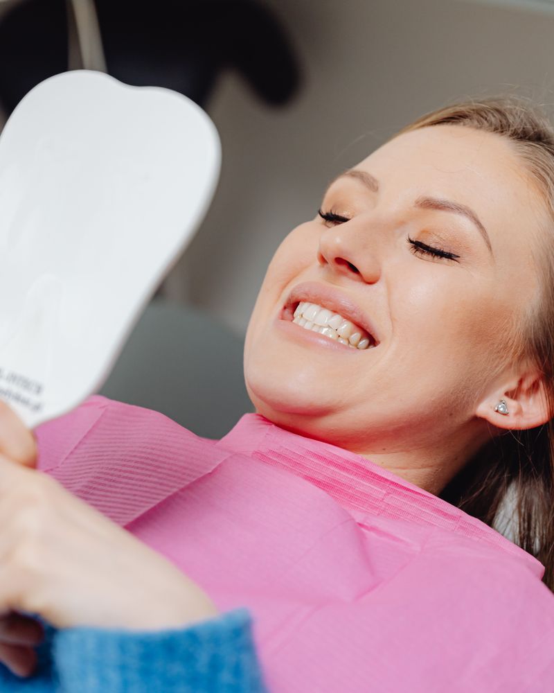 Adult smiling naturally with healthy, natural-looking teeth