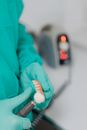A Close-Up Shot of a Person Polishing a Denture