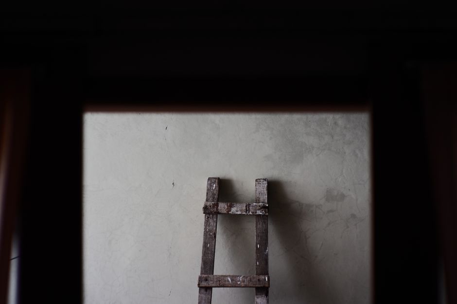 5. Old Ladder Nightstand: A Creative DIY Repurposed Nightstand Idea