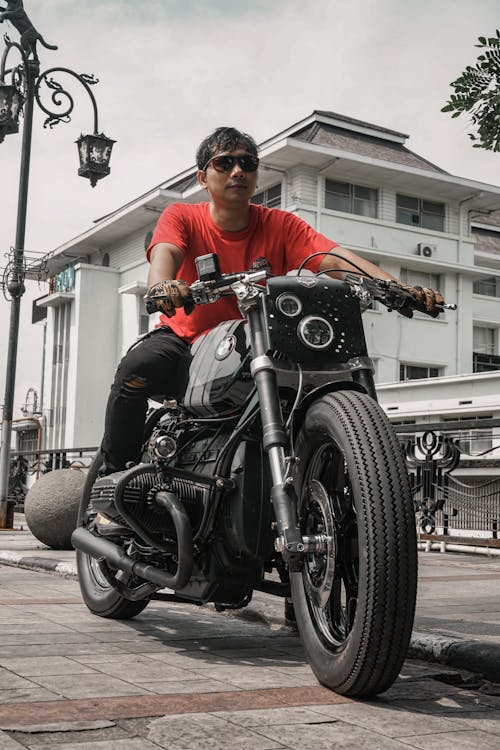 A Man Riding a Motorbike