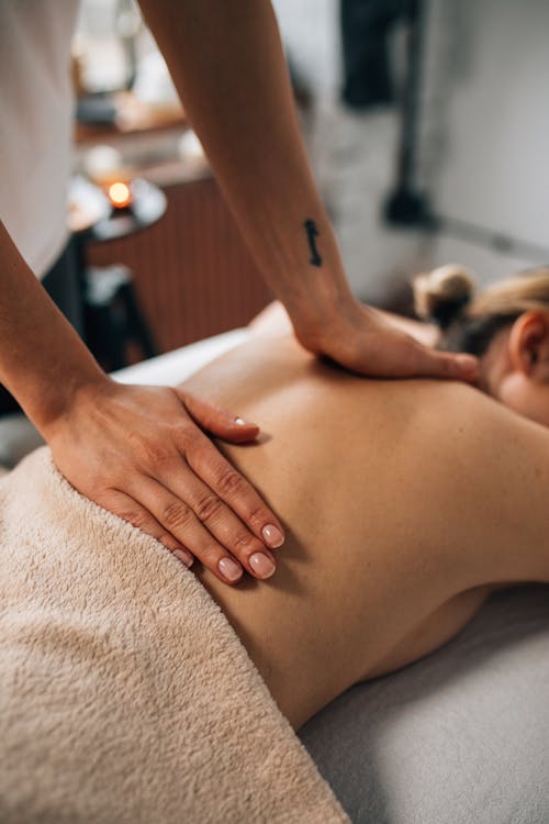 A Woman Having a Massage