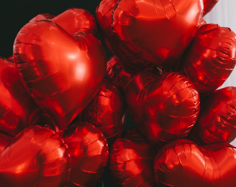 Red Heart Shaped Balloons