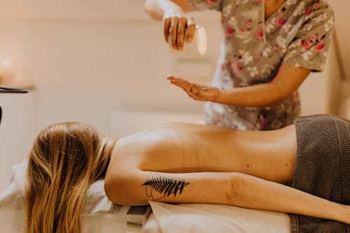 A Woman Having a Massage