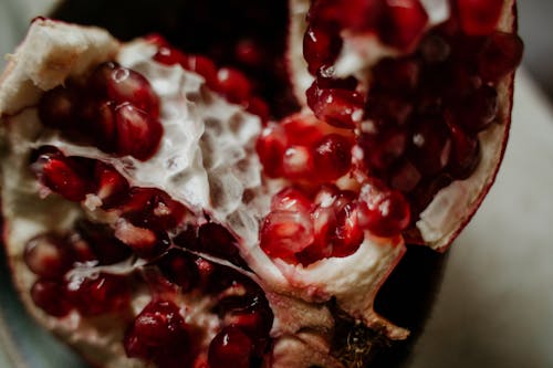 Pomegranate Fruit in Close-up Photography