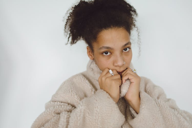 Portrait Of A Girl In A Fur Jacket