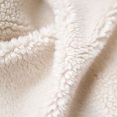 Close-up of cream teddy fleece