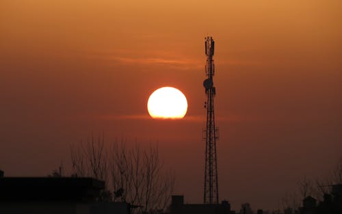 คลังภาพถ่ายฟรี ของ k2grewal, sunset_tower, ตะวันลับฟ้า