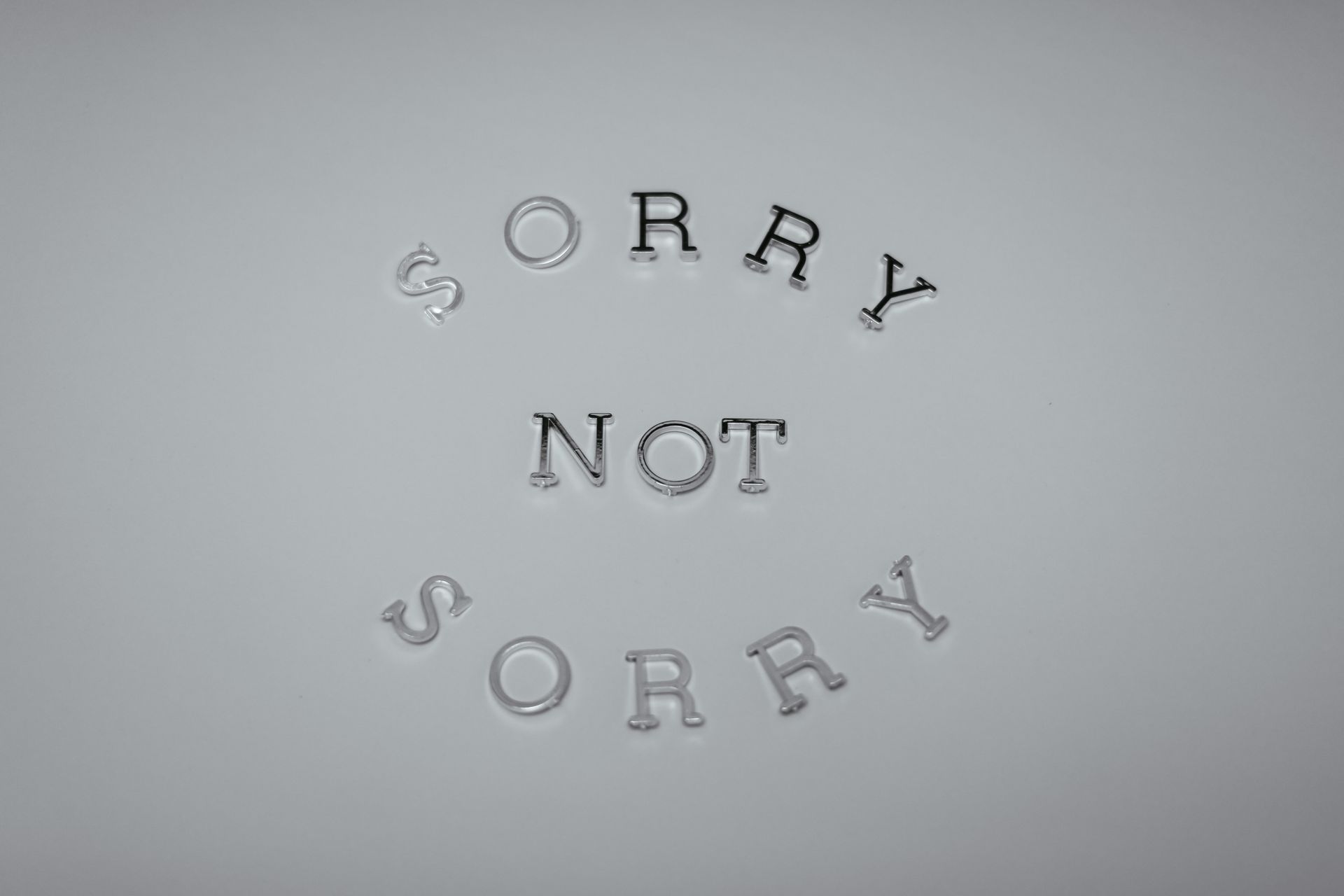 Text on White Background