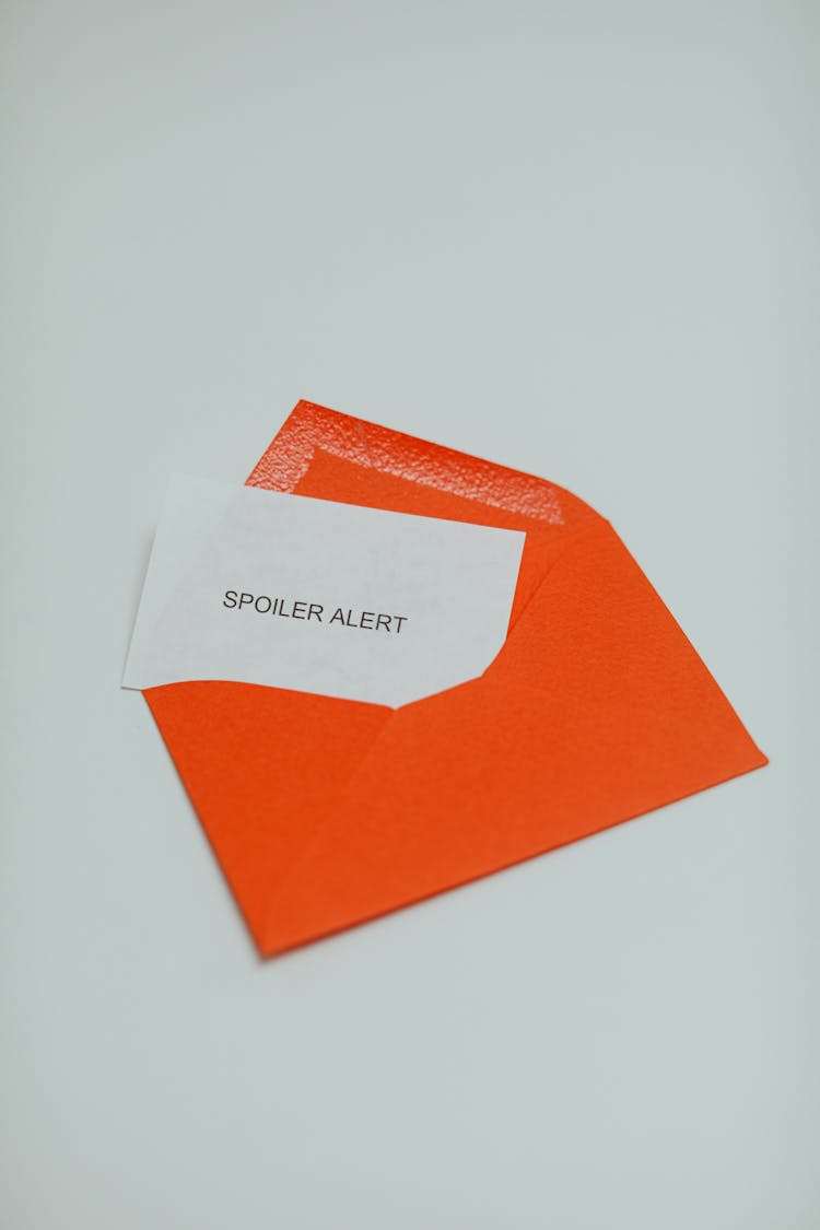 Studio Shoot Of A Message In An Orange Envelope