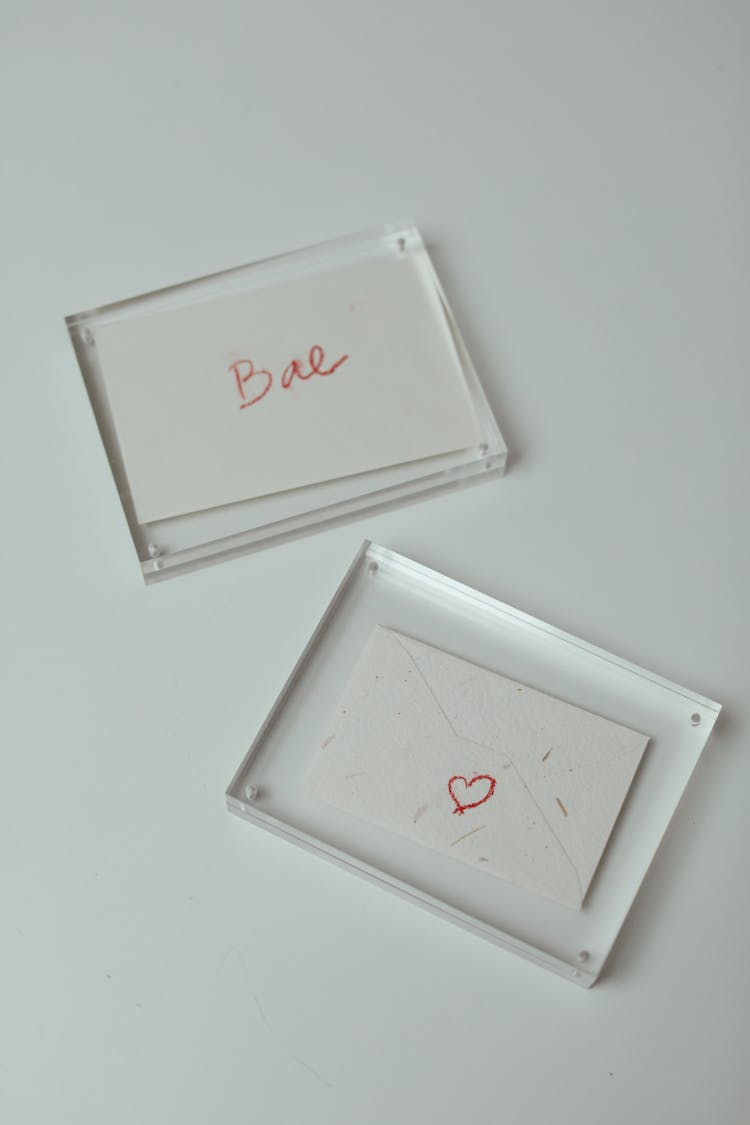 Envelopes With Heart And Name