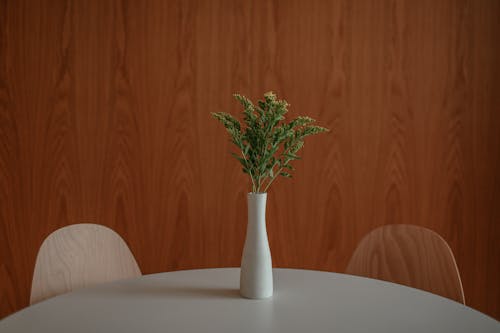 Flower Vase on a Round Table