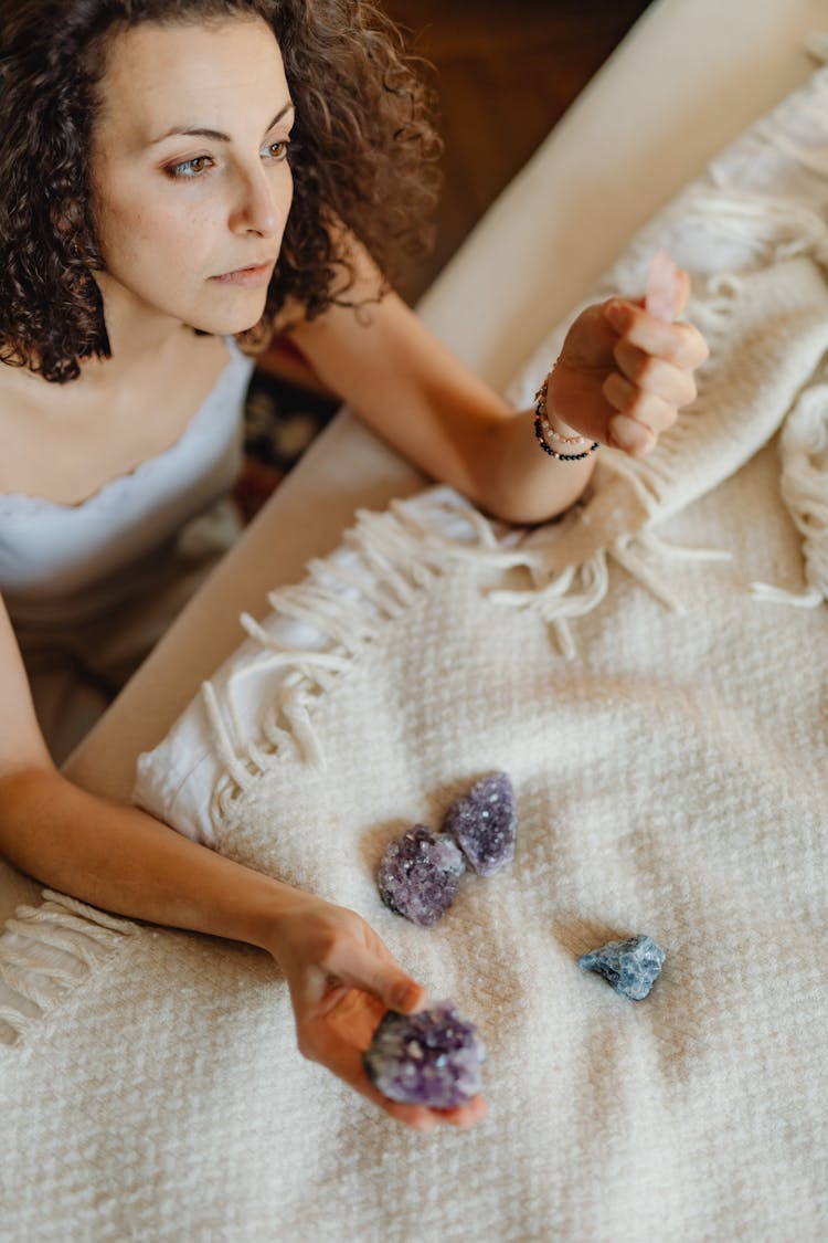 A Woman With Crystals