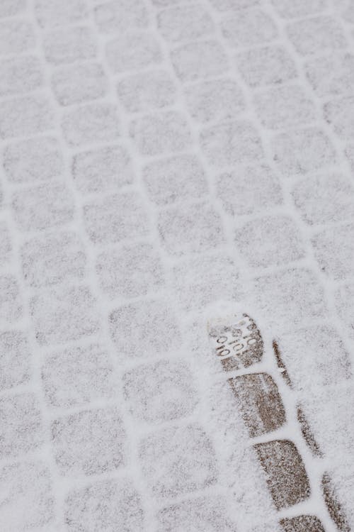 Pavement in Snow in Winter
