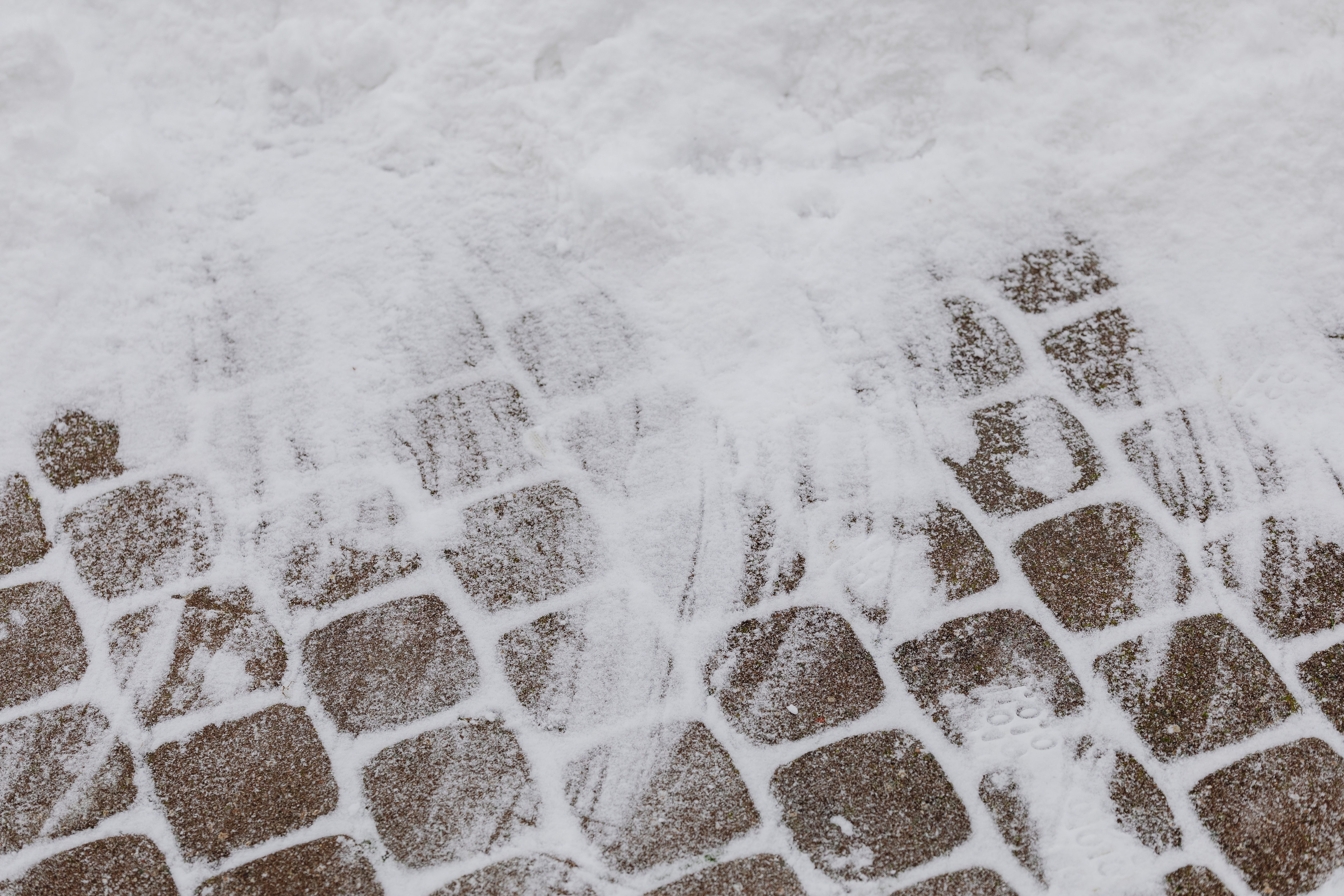 Paved Footpath in Winter
