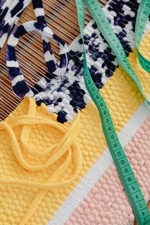 Close up of a Measuring Tape on a Fabric