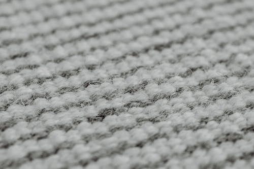 Close-up of Grey Wool Textile Texture