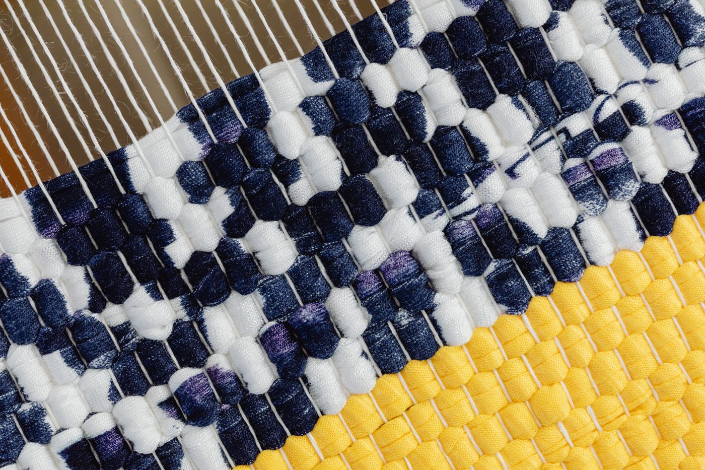 Handcrafted rug finishing detail